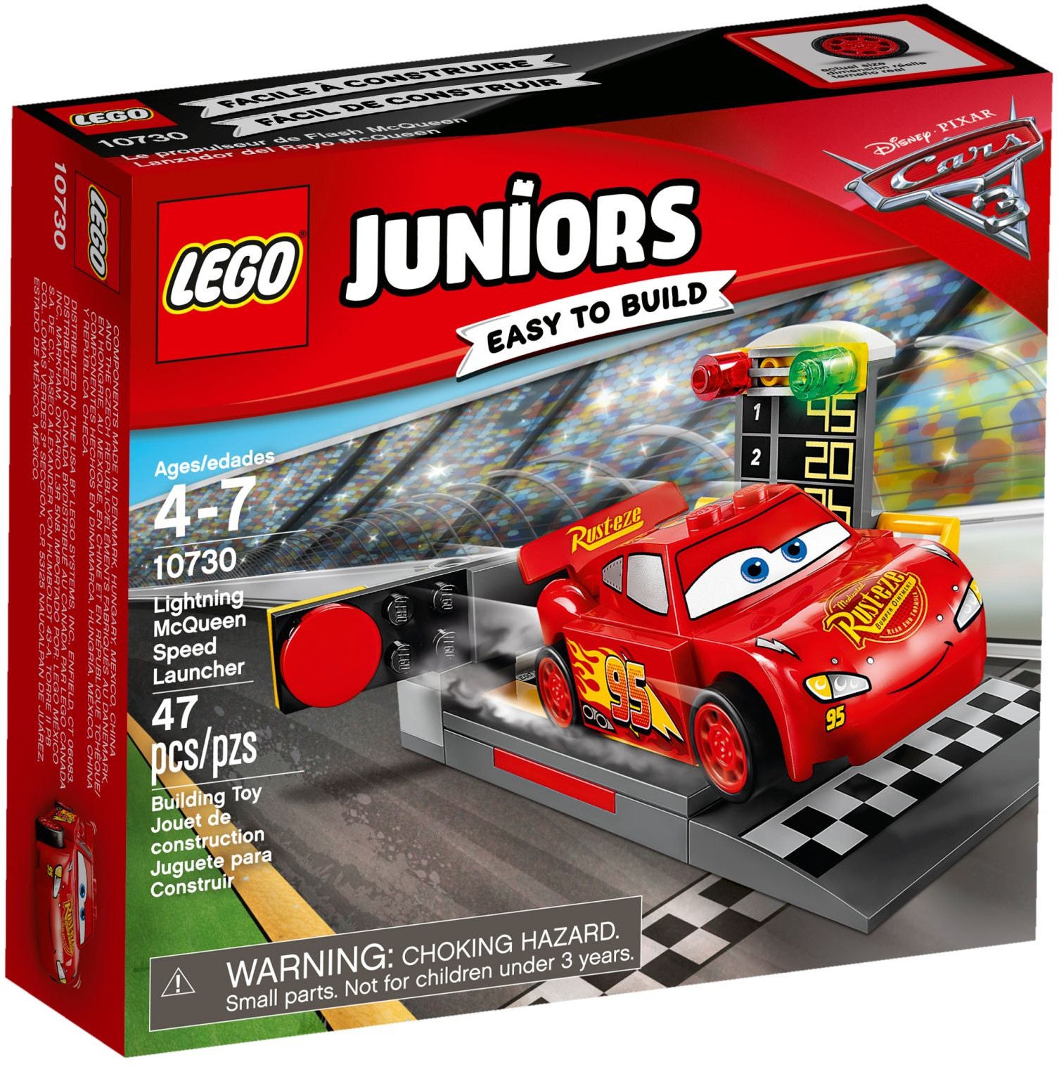 LEGO Juniors 10730 Vystřelovač Bleska McQueena