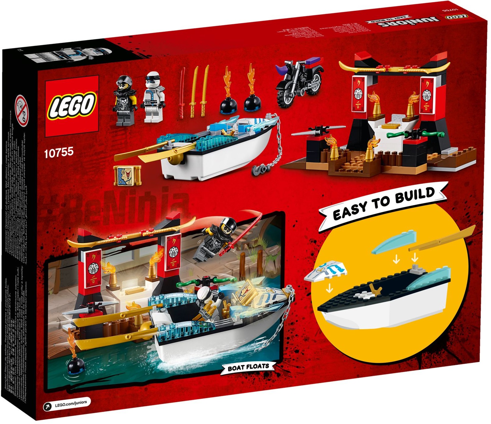 LEGO Juniors 10755 Pronásledování v Zaneově nindža člunu
