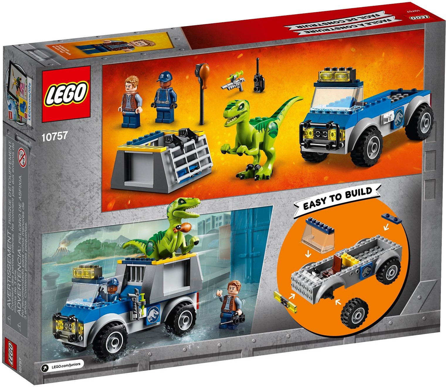 LEGO Juniors 10757 Vozidlo pro záchranu Raptora