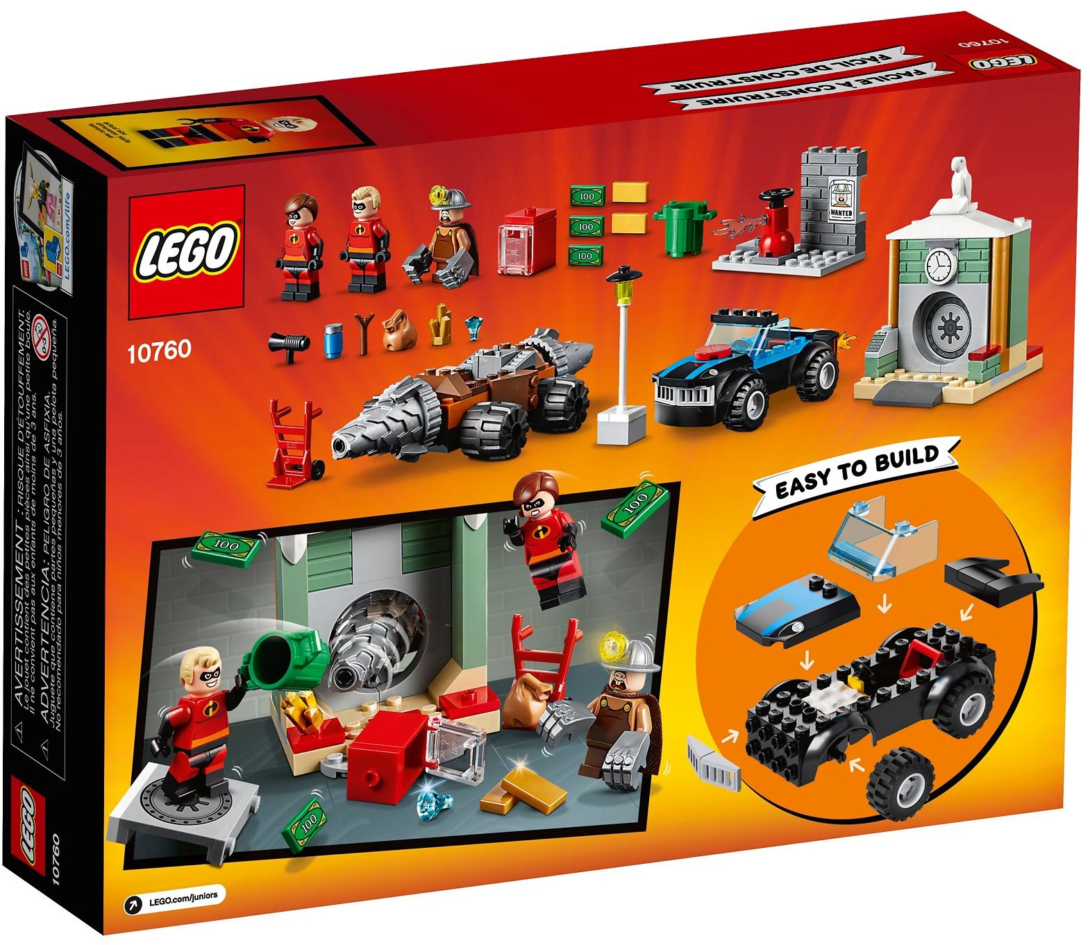 LEGO Juniors 10760 Bankovní loupež Podkopávače