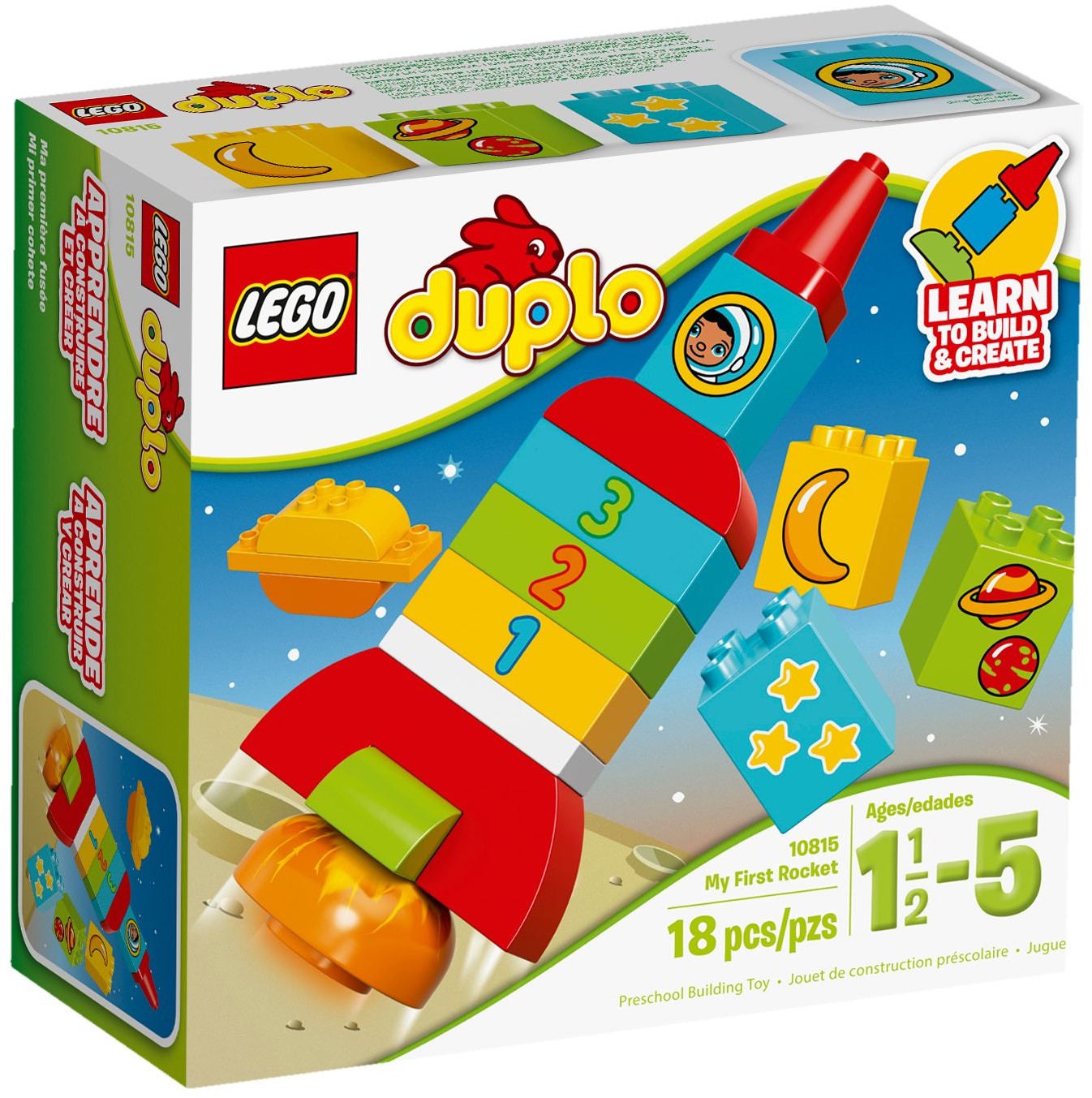 LEGO DUPLO Kostičky 10815 Moje první raketa