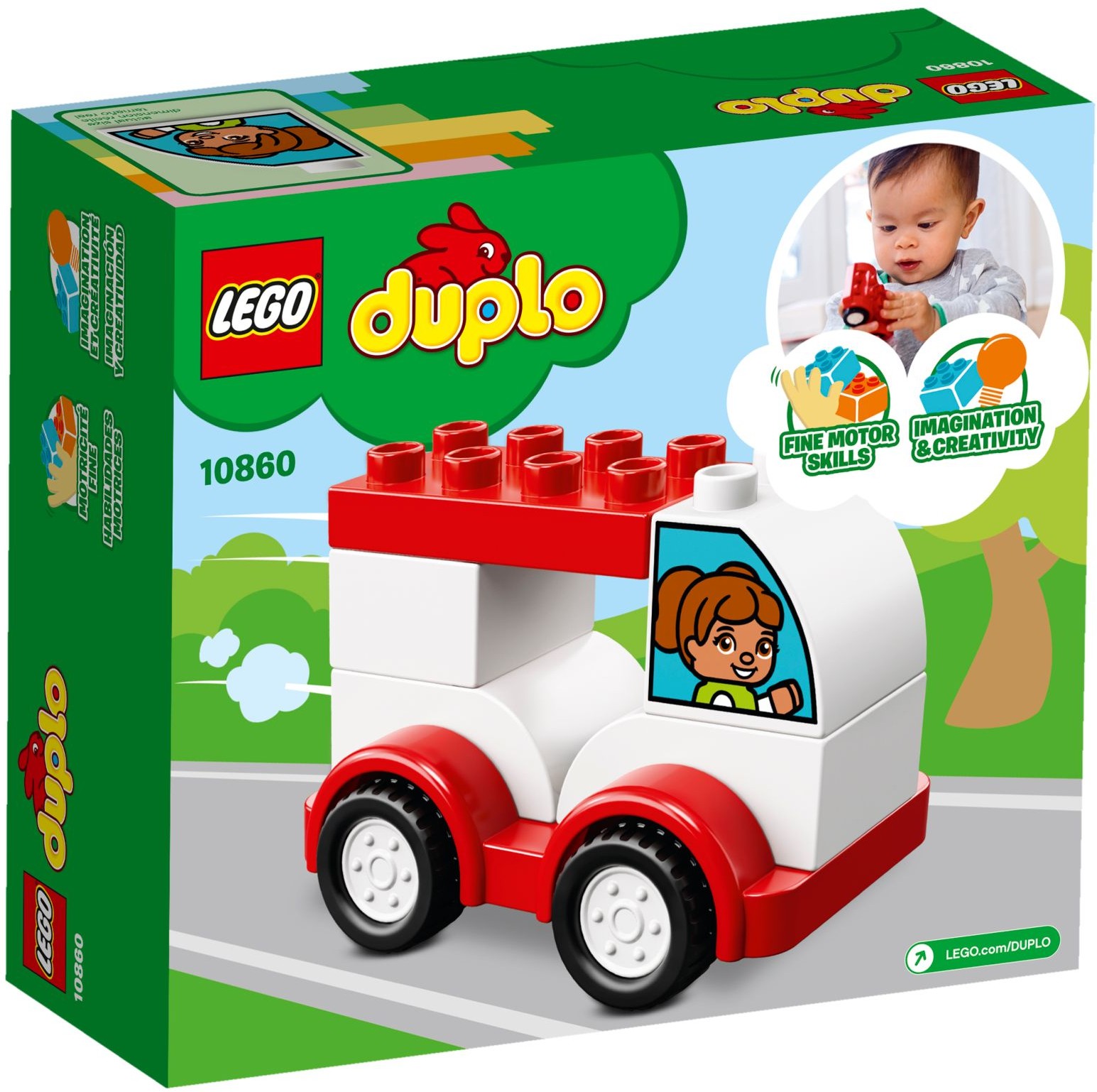LEGO DUPLO Kostičky 10860 Moje první závodní auto