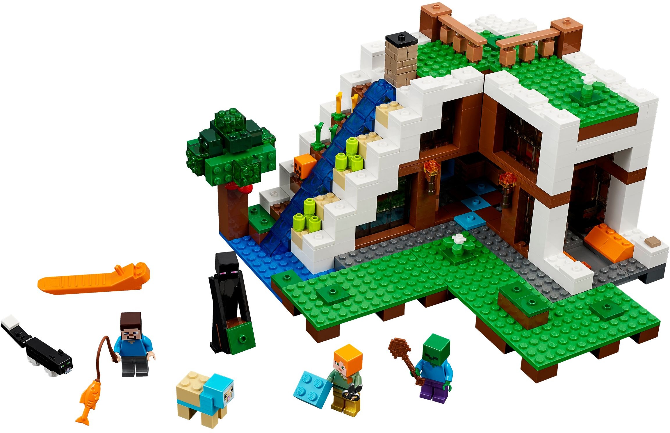 LEGO Minecraft 21134 Základna ve vodopádu