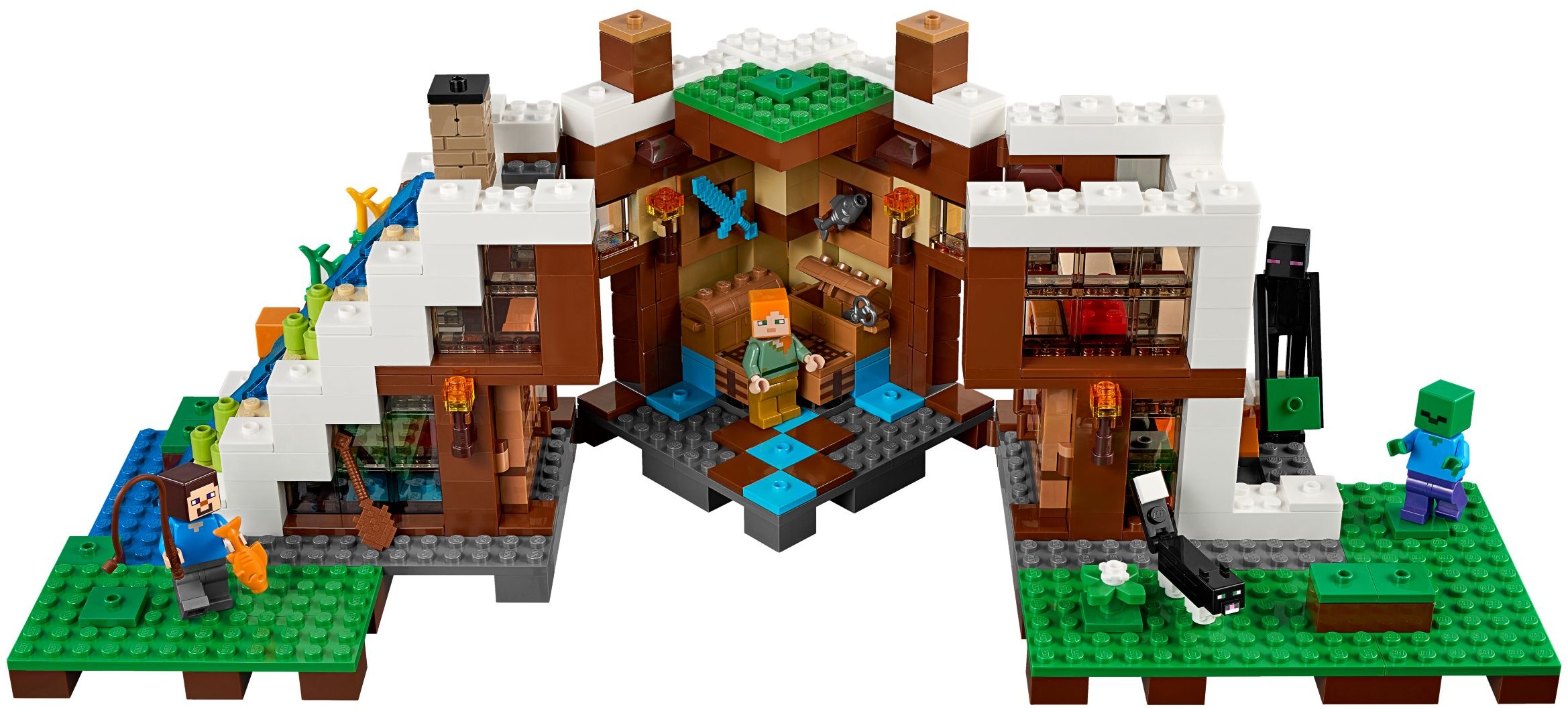 LEGO Minecraft 21134 Základna ve vodopádu