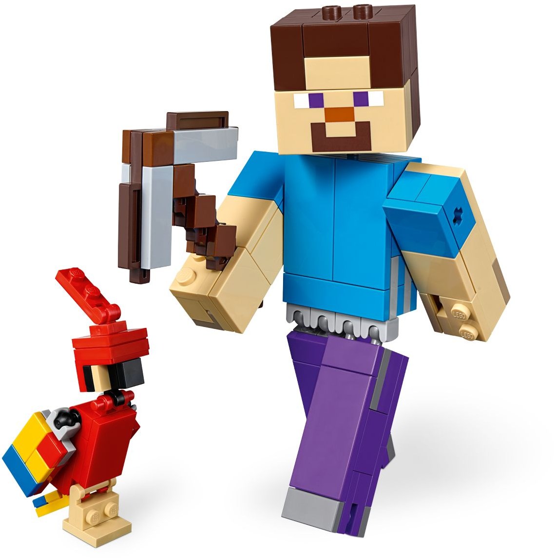 LEGO Minecraft 21148 Minecraft velká figurka: Steve s papouškem