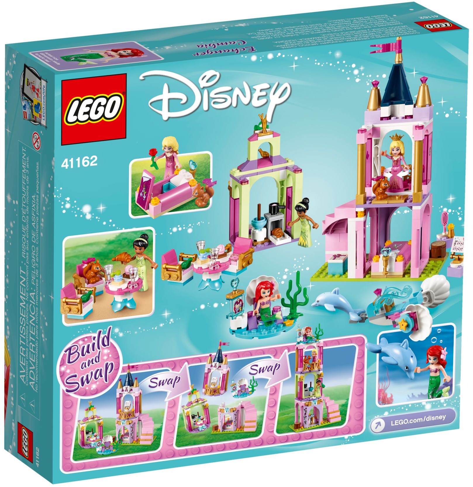 LEGO Disney Princezny 41162 Královská oslava Ariel, Šípkové Růženky a Tiany