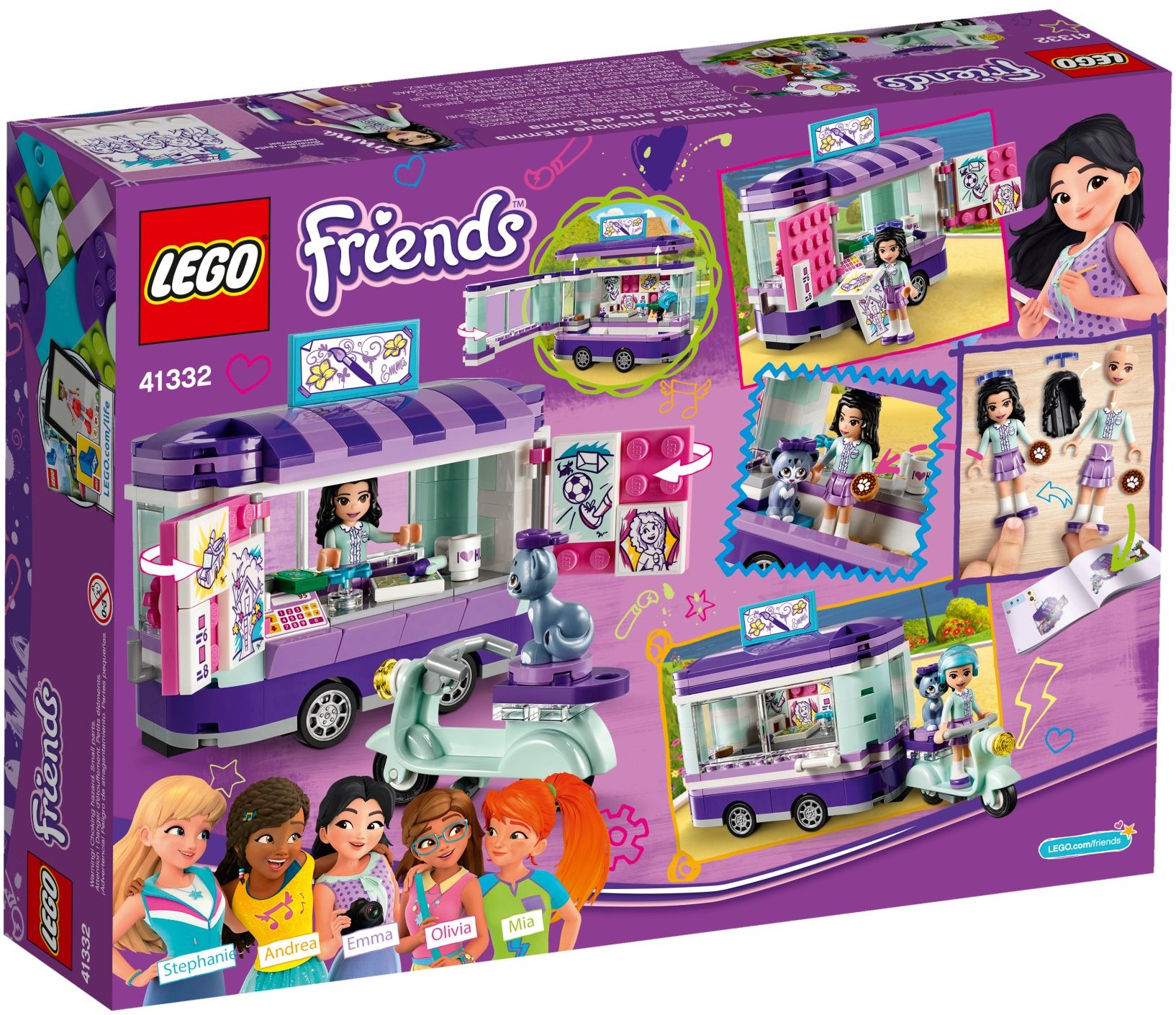 LEGO Friends 41332 Emma a její umělecký stánek