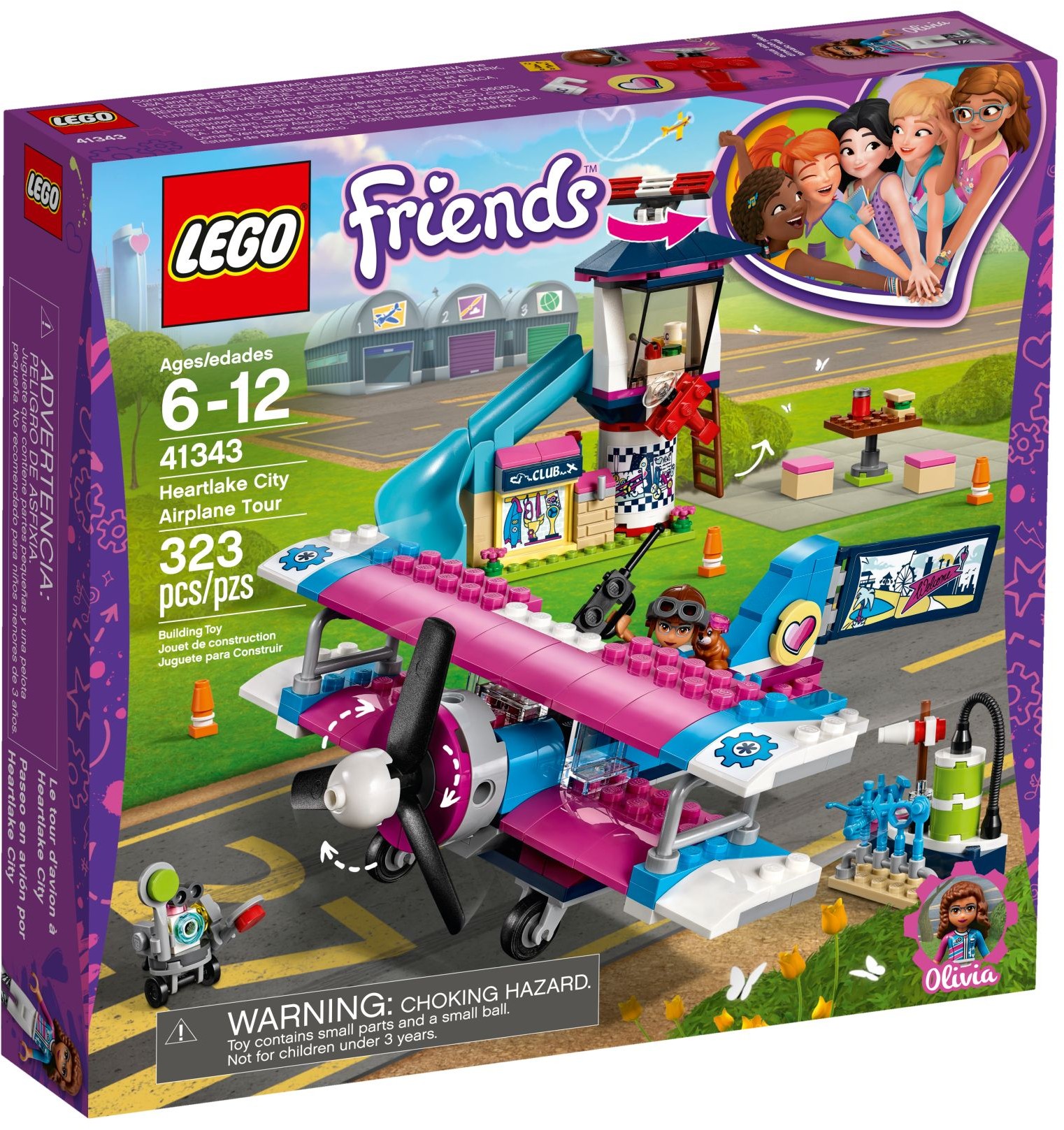LEGO Friends 41343 Vyhlídkový let nad městečkem Heartlake