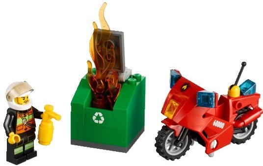 LEGO City 60000 Hasičská motorka
