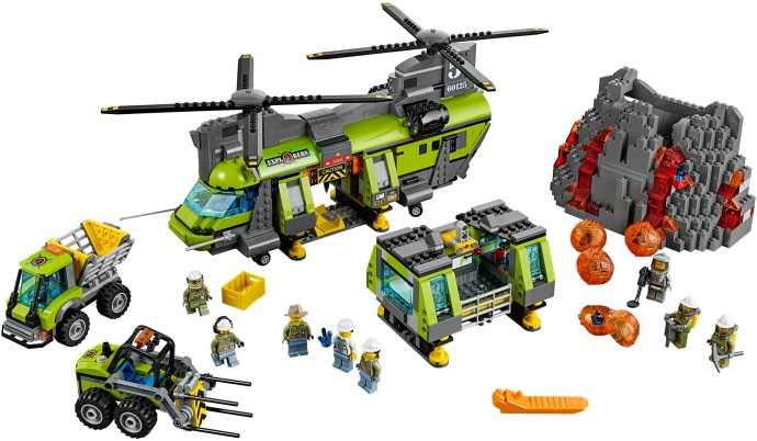 LEGO City Sopka 60125 Sopečná nákladní helikoptéra