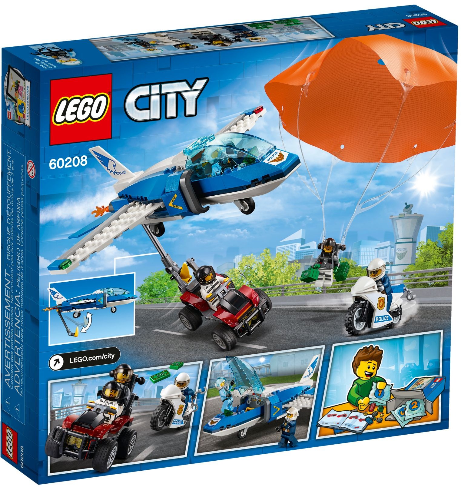 LEGO City 60208 Zatčení zloděje s padákem