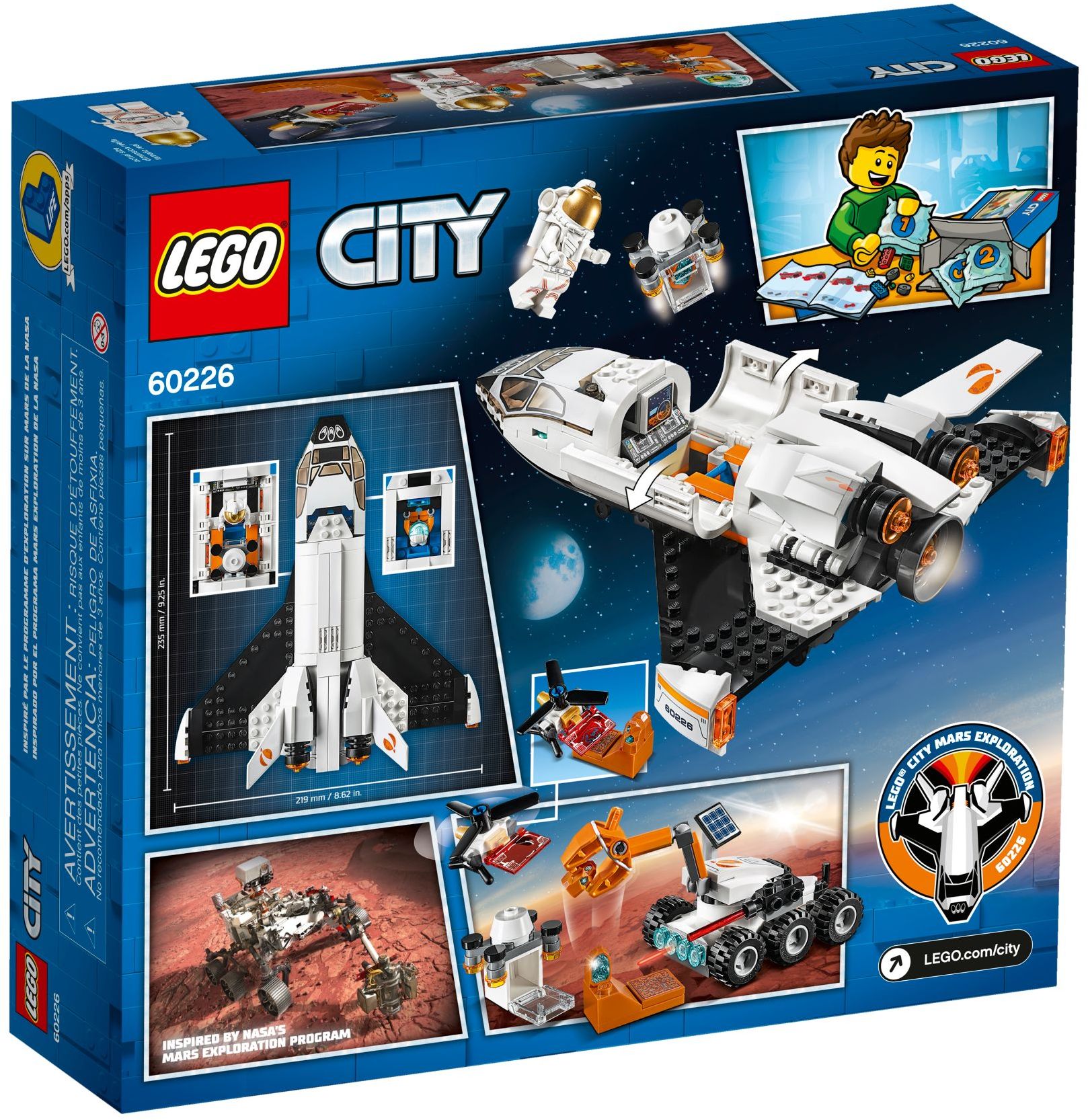LEGO City 60226 Raketoplán zkoumající Mars