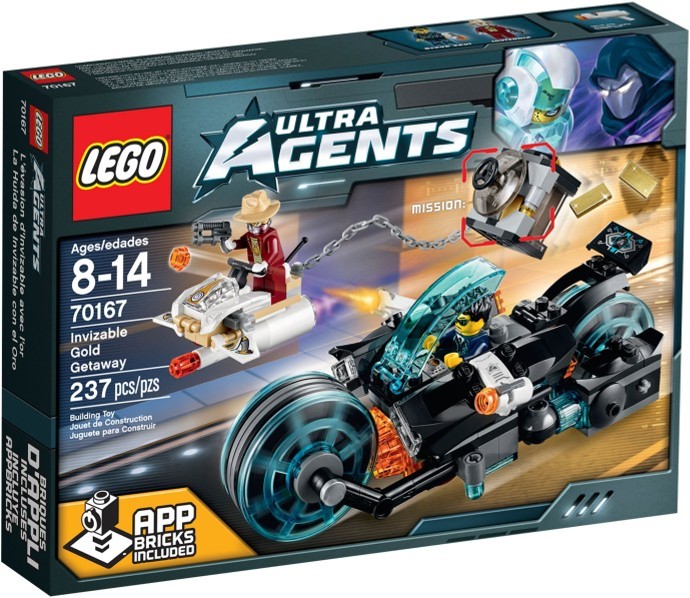 LEGO Agents 70167 Invizable utíká se zlatem
