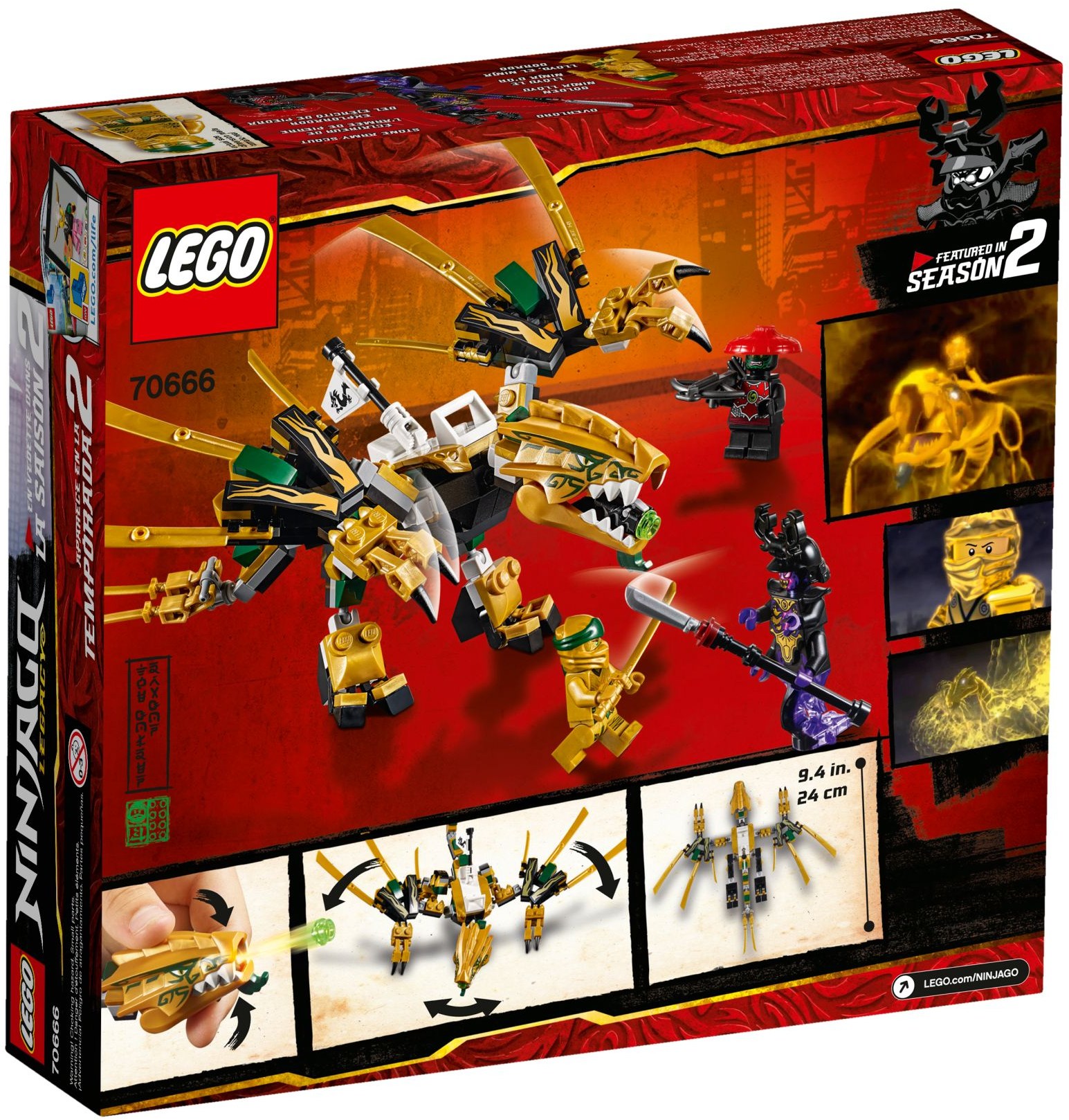 LEGO Ninjago 70666 Zlatý drak