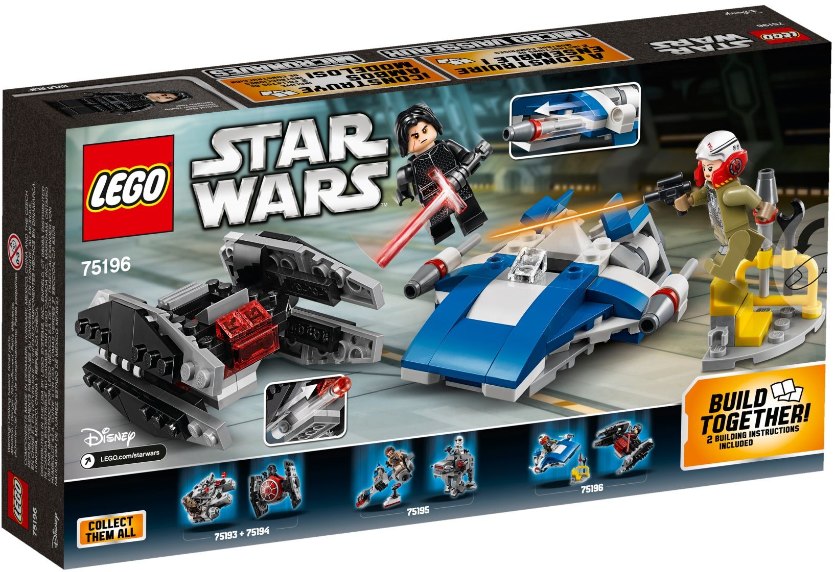 LEGO Star Wars 75196 Mikrostíhačka A-Wing vs. Mikrostíhačka TIE Silencer