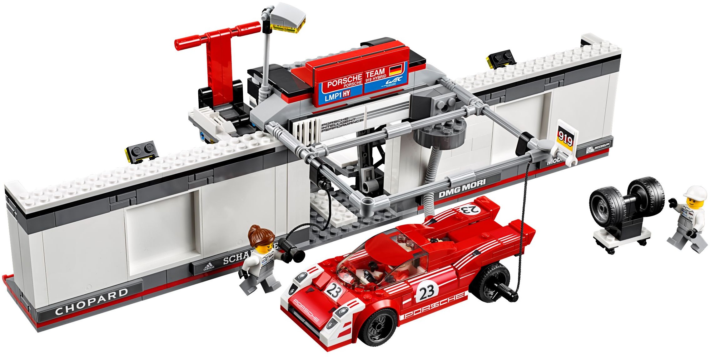 LEGO Speed Champions 75876 Porsche 919 Hybrid a 917K ulička v boxech