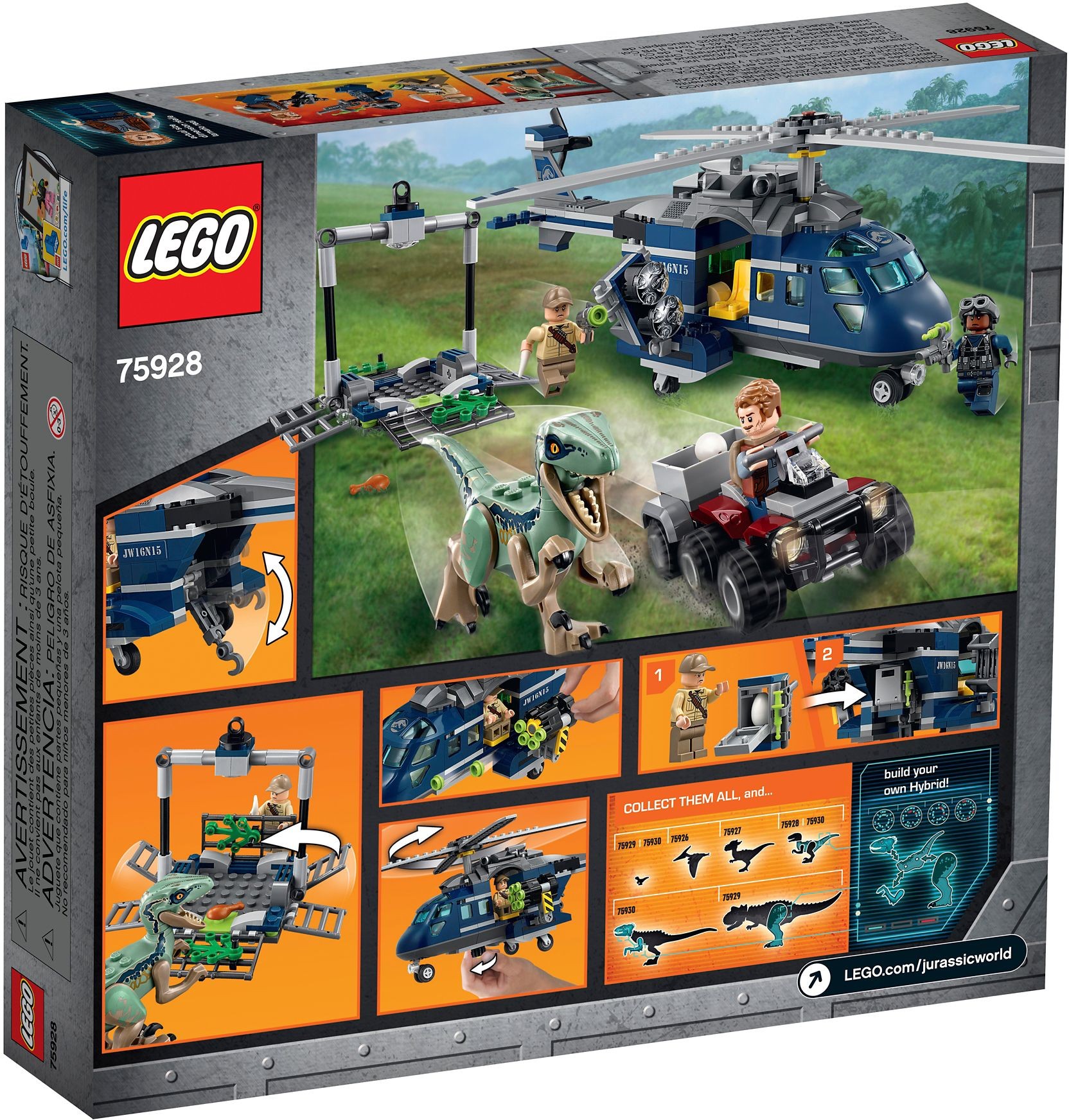 LEGO Jurassic World 75928 Pronásledování Bluea helikoptérou