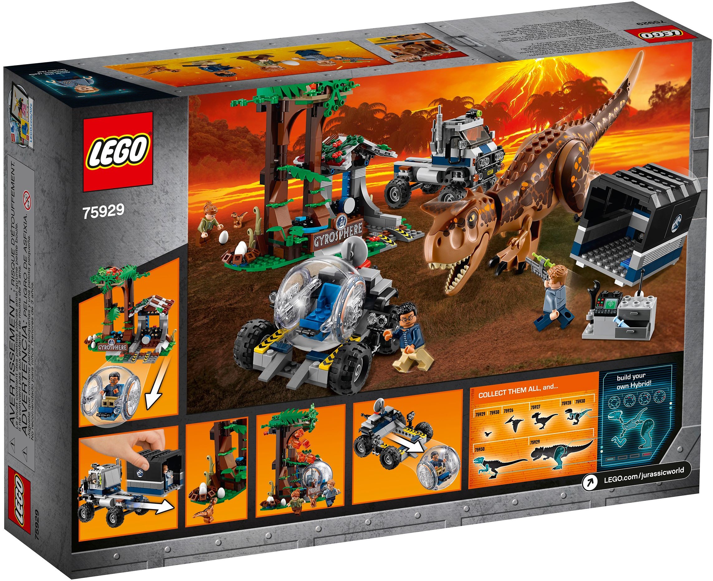 LEGO Jurassic World 75929 Útěk před Carnotaurem v Gyrosféře