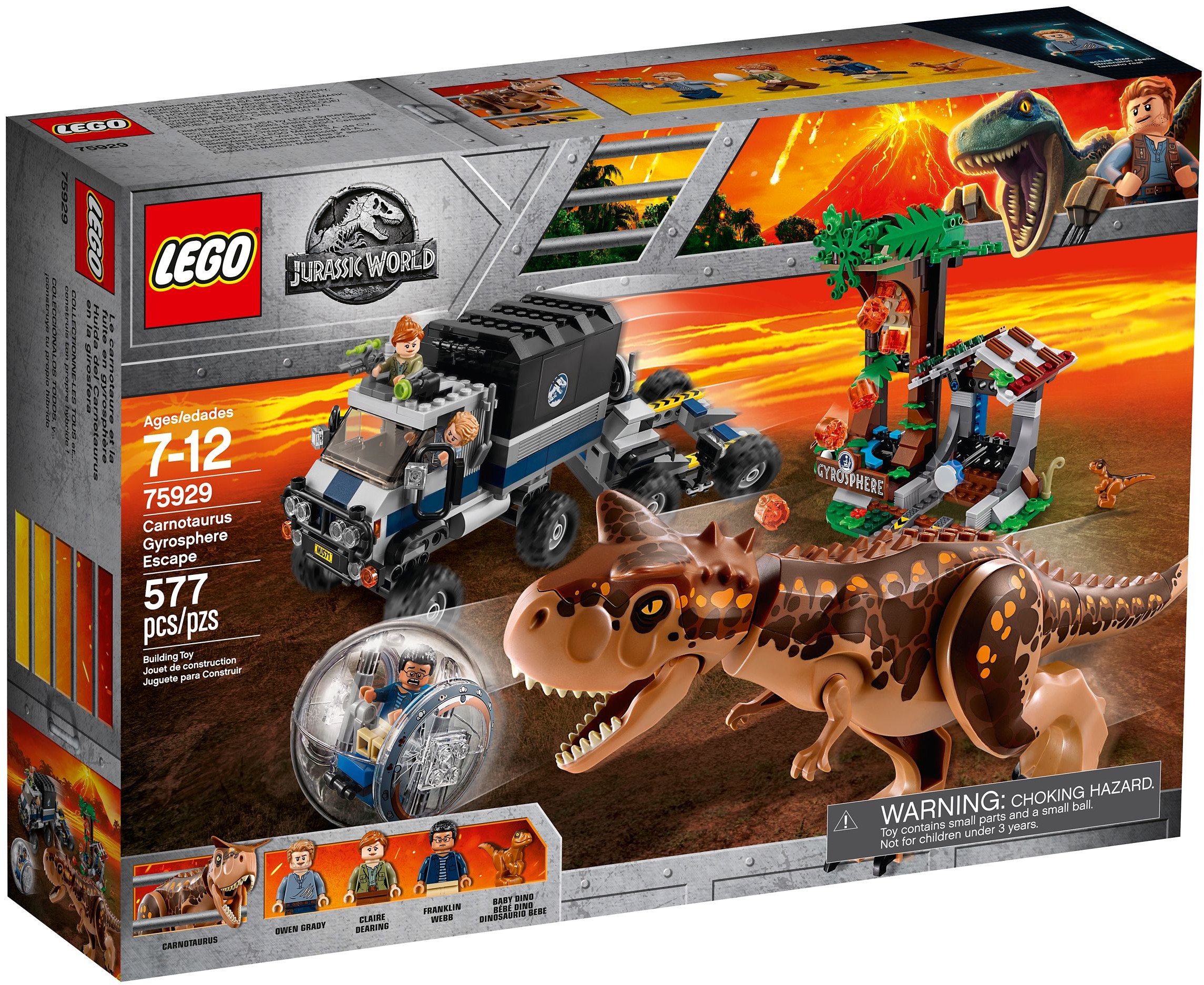 LEGO Jurassic World 75929 Útěk před Carnotaurem v Gyrosféře