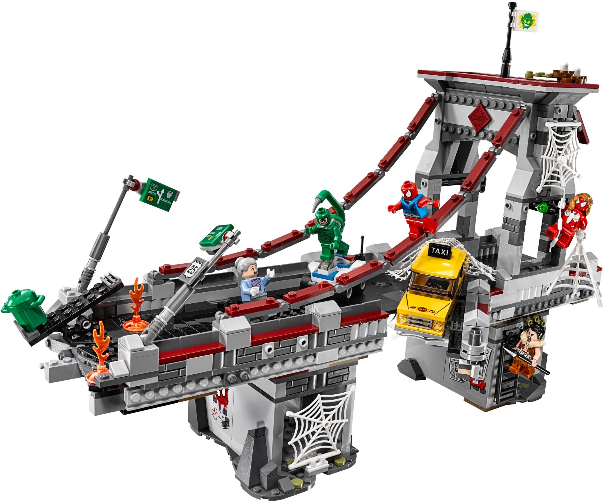 LEGO Super Heroes 76057 Spiderman: Úžasný souboj pavoučích válečníků na mostě