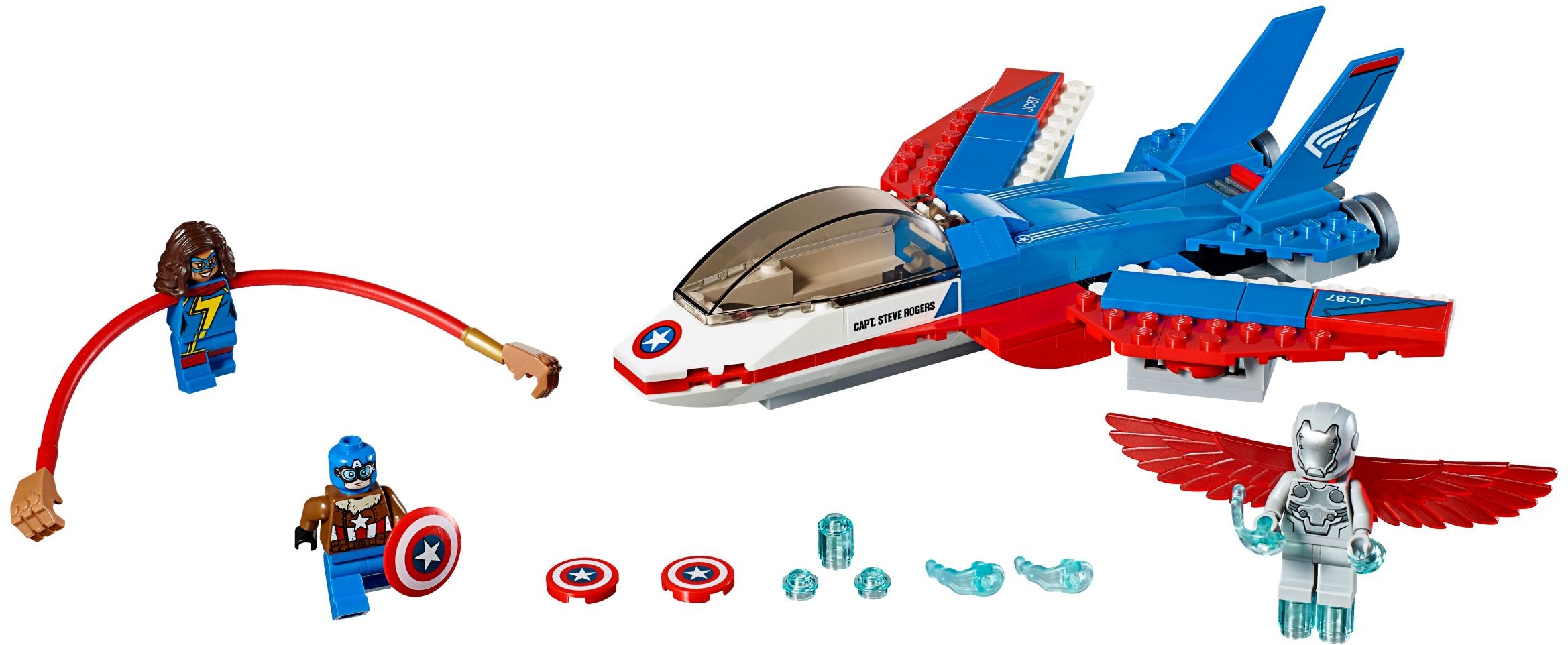LEGO Super Heroes 76076 Kapitán America a honička ve stíhačce
