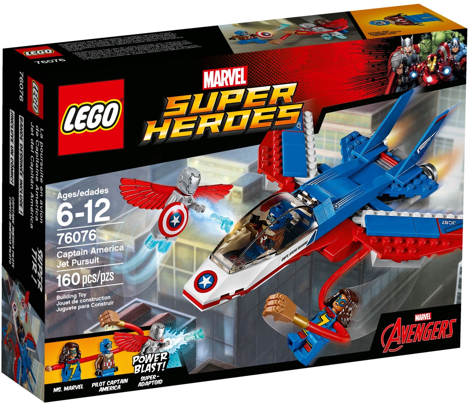 LEGO Super Heroes 76076 Kapitán America a honička ve stíhačce